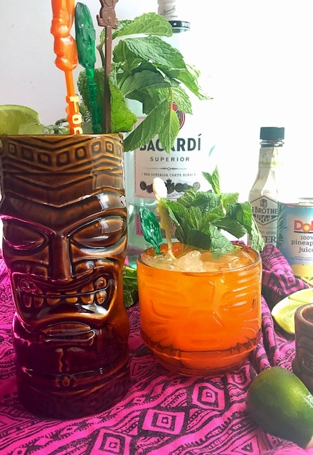  refreshing Bacardi rum, pineapple and lime cooler with tiki mug
