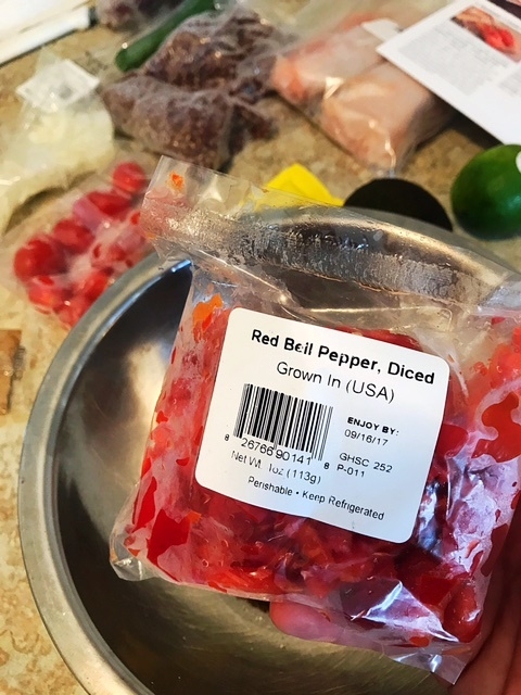 red bell pepper diced grown in the USA