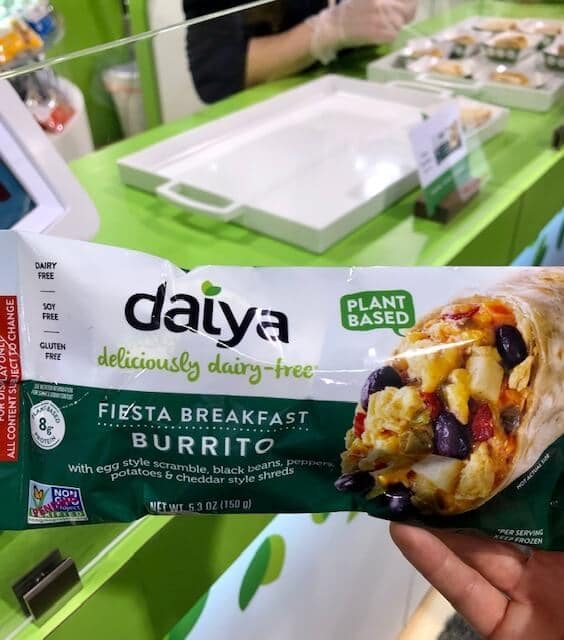 Daiya plant based and allergen free Fiesta Breakfast Burrito expo west 2019