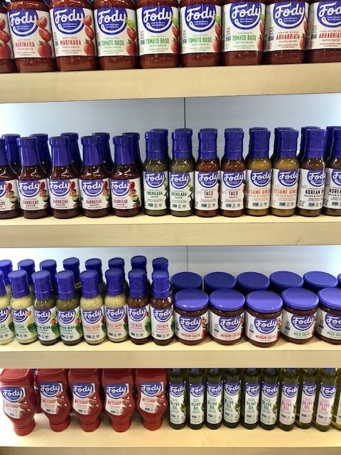 wall of Fody low fodmap products expo west 2019