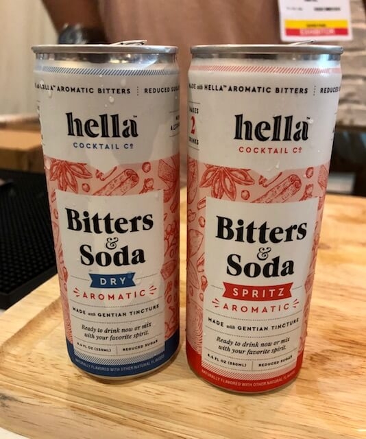 Hella Bitters & Soda cans dry and spritz expo west 2019