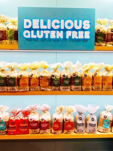 Wall of allergen free Little Northern Bakehouse bread expo west 2019