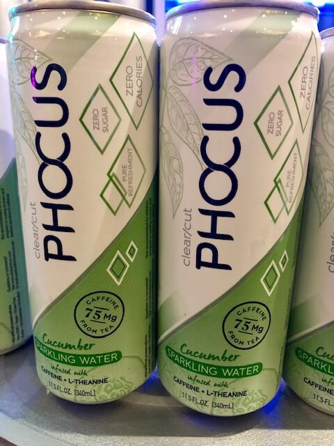 Phocus caffeinated sparkling water cans expo west 2019