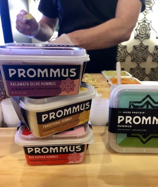 Prommus higher protein hummus tubs expo west 2019