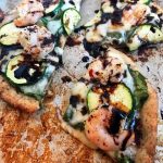 Mediterranean Lemon Shrimp Pita Pizza with Balsamic Glaze