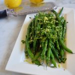 sauteed green beans with lemon and zest grater