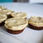 Vegan Pumpkin Fudge Cups with Spiced Cream Cheese Frosting