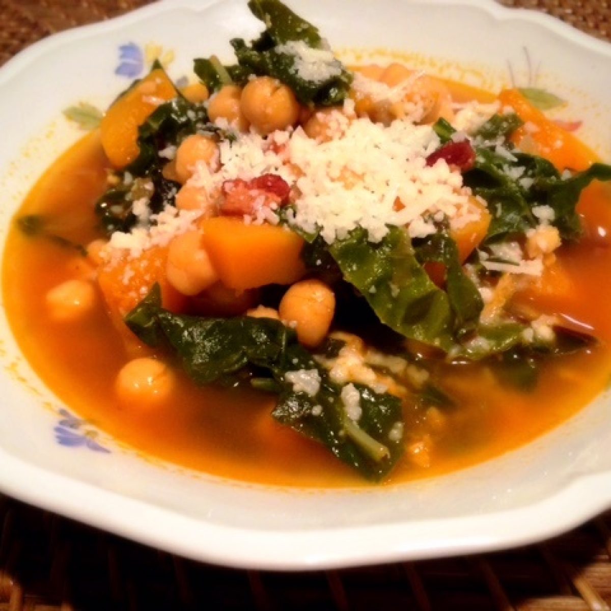 Smoky Butternut Squash, Chard and Chickpea Soup – Tasty Balance ...