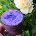wild blueberry smoothie with rose water