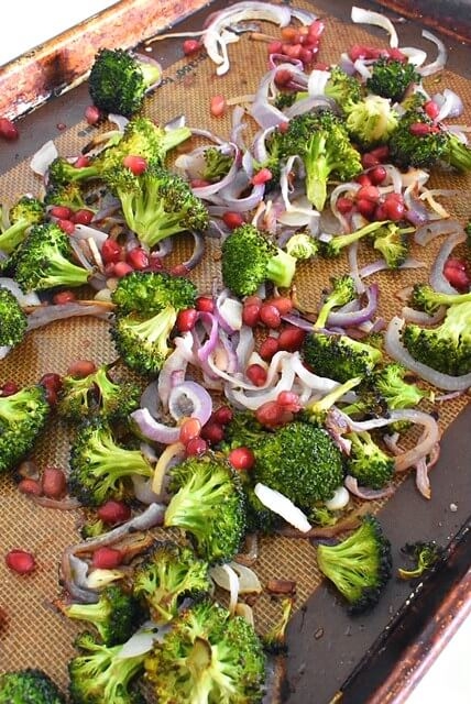 Broccoli and Onions with Pomegranate Seeds – Tasty Balance Nutrition Los Angeles Dietitian Nutritionist